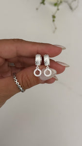 Aros Plata 925 . amatista