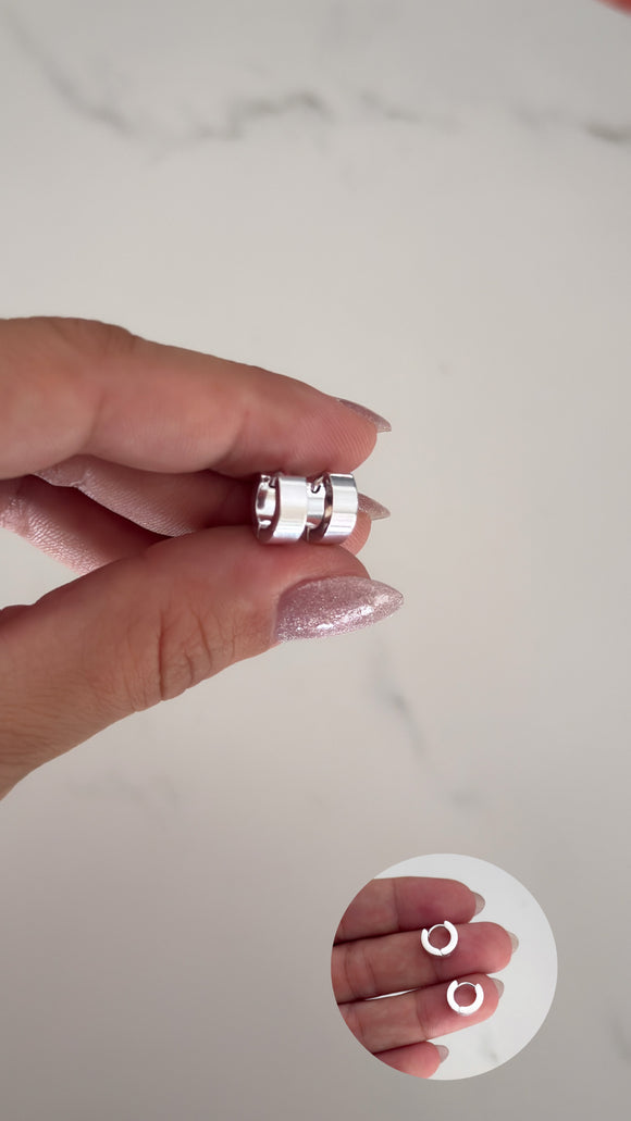 Aros Acero Blanco . Denise