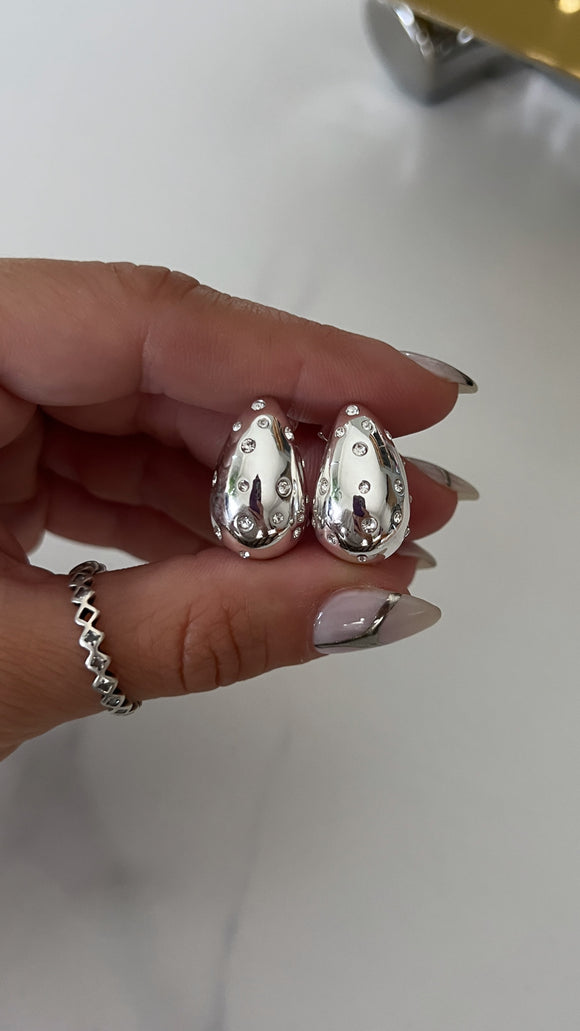 Aros Acero Blanco . Gota
