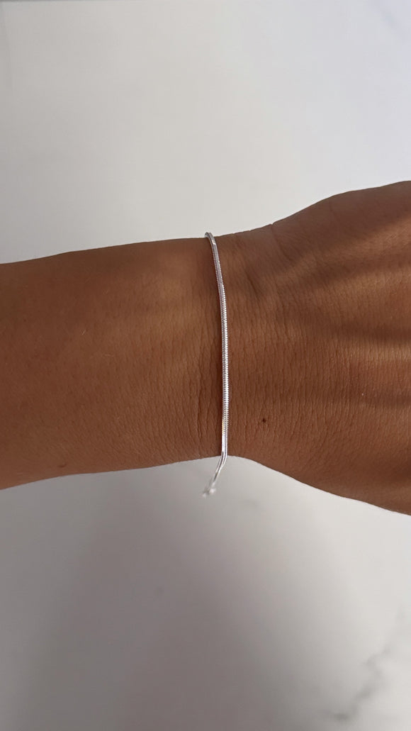 Pulsera Acero Blanco . Isabella