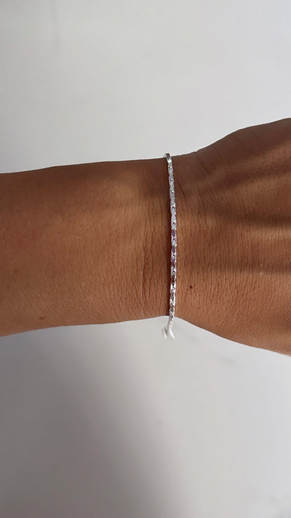 Pulsera Acero Blanco . Alessia