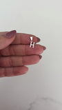 Dijes Plata 925 . Letra Brillantes