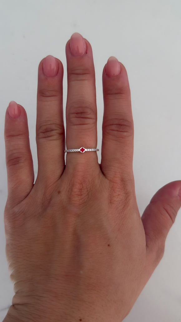 Anillo Acero Blanco . Agnese