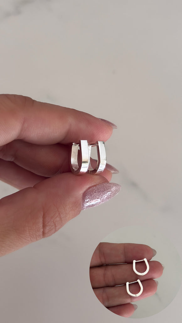 Aros Acero Blanco . Clotilde