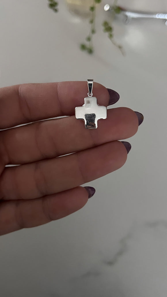Dijes Acero Blanco . Cruz