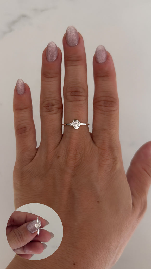 Anillo Acero Blanco . Elisa