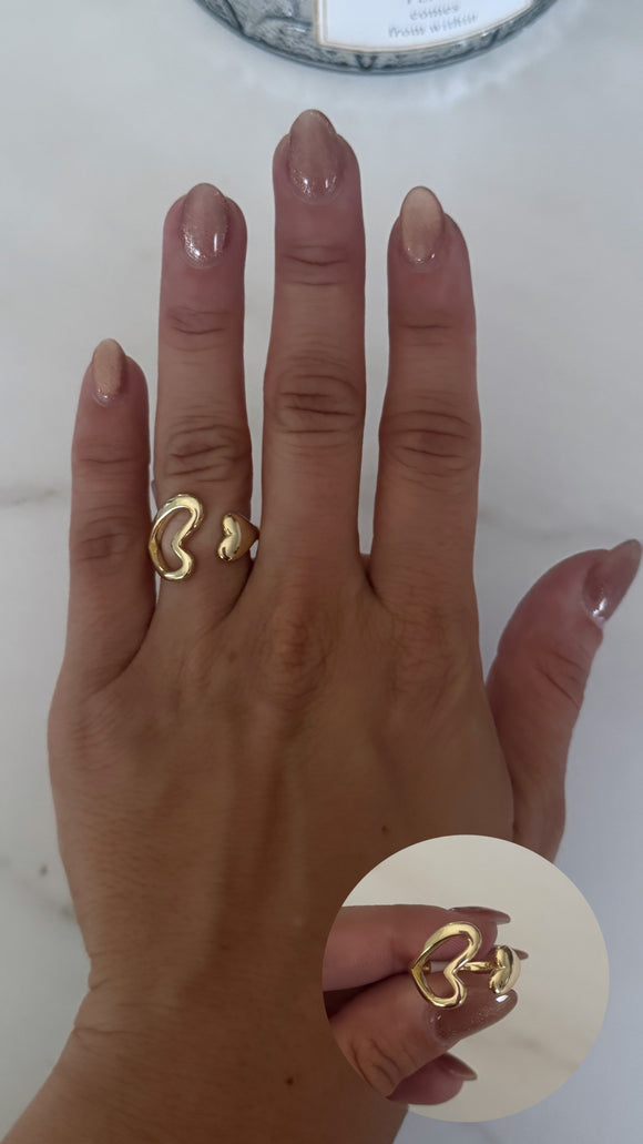 Anillo Plata Gold . Amor