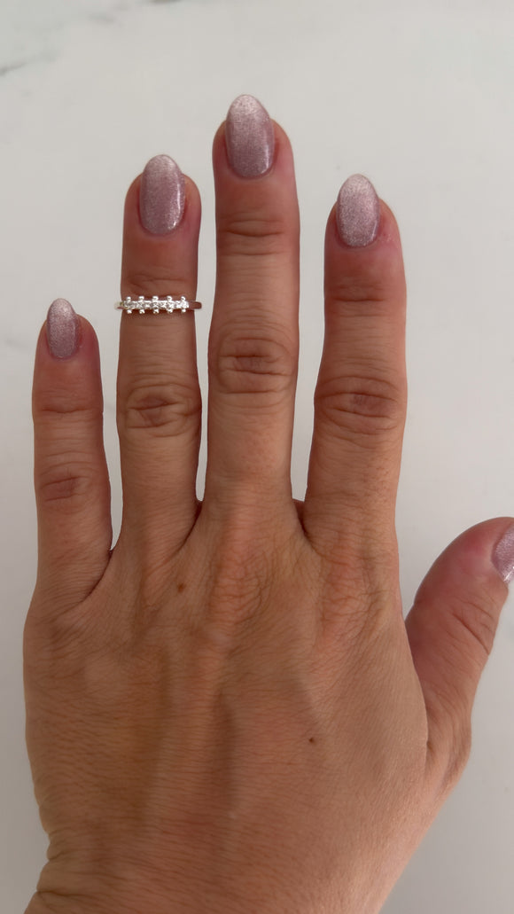Anillo Acero Blanco . Flavia
