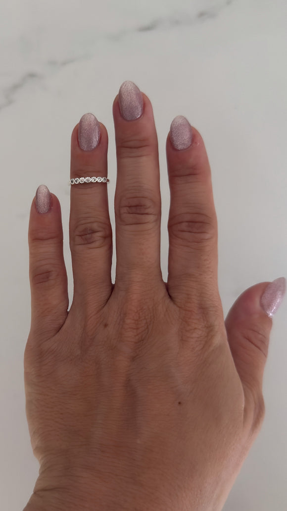 Anillo Acero Blanco . Gabriella