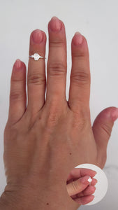 Anillo Acero Blanco . Agata