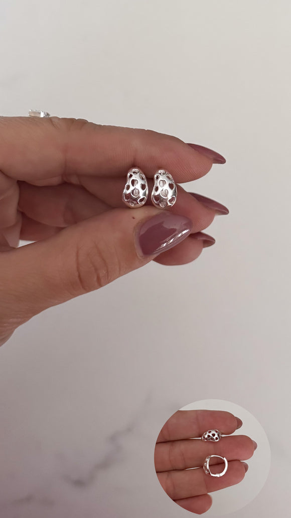 Aros Plata 925 . Giselle