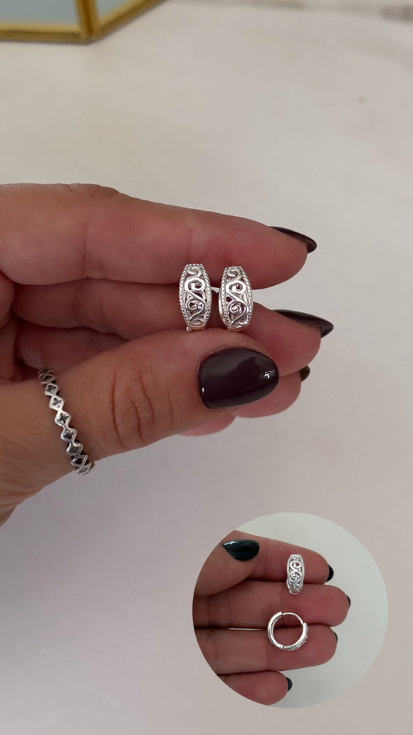 Aros Plata 925 . Kaitlyn