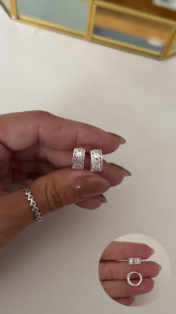 Aros Plata 925 . Margaret