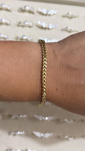 Pulsera Acero Dorado . Noruega