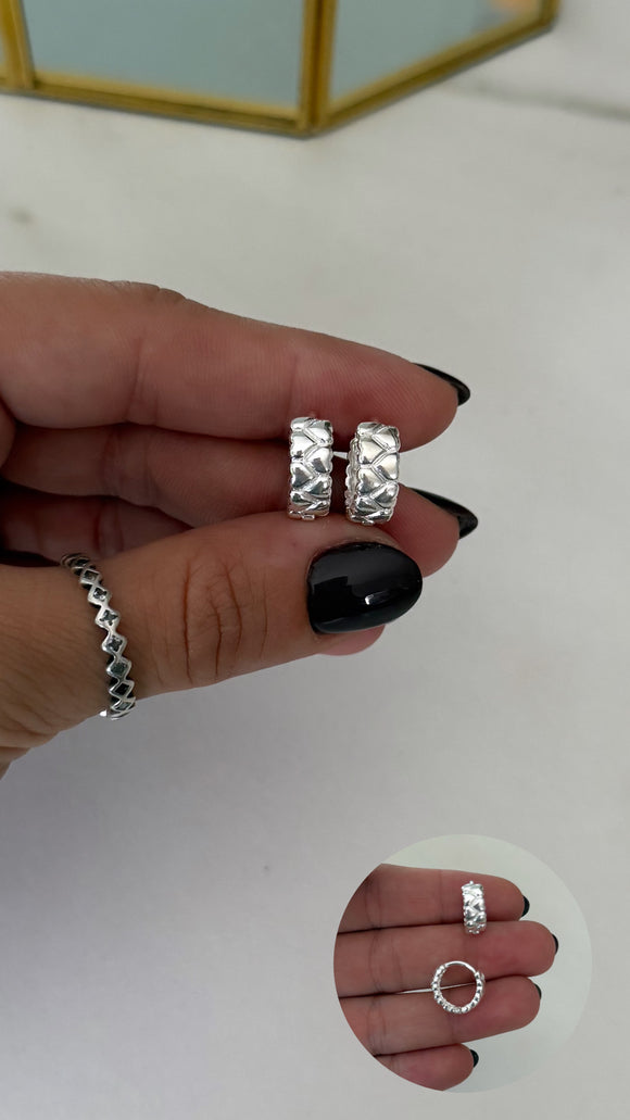 Aros Plata 925 . Ocean
