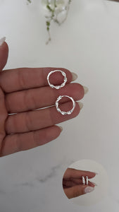 Aros Plata 925 . Olive