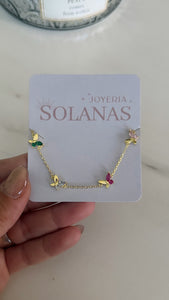 Cadena Plata Gold . Mariposas
