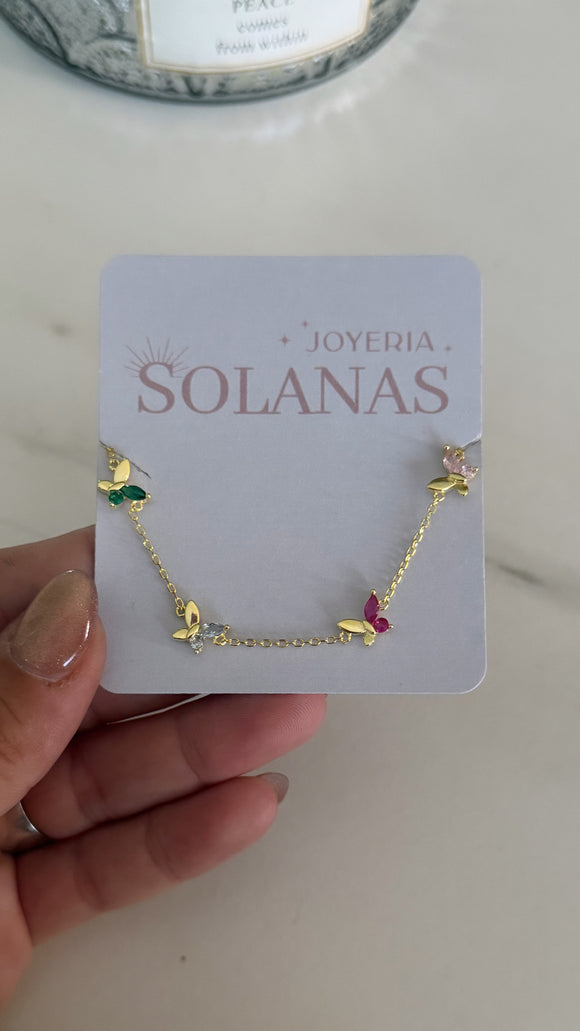 Cadena Plata Gold . Mariposas