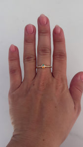 Anillo Acero Dorado . Luana