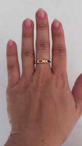 Anillo Acero Dorado . Matilde