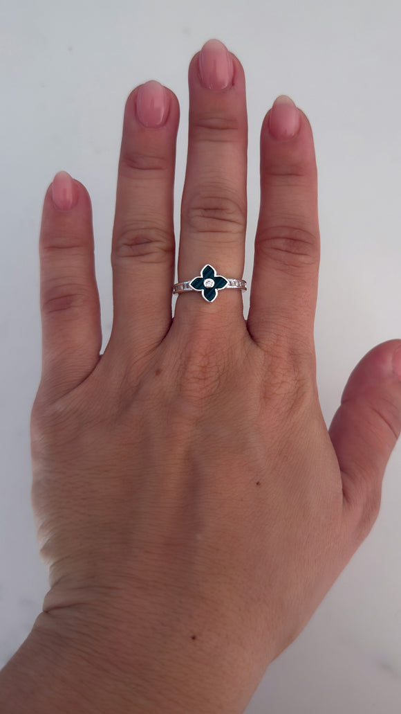 Anillo Acero Blanco . Angelica