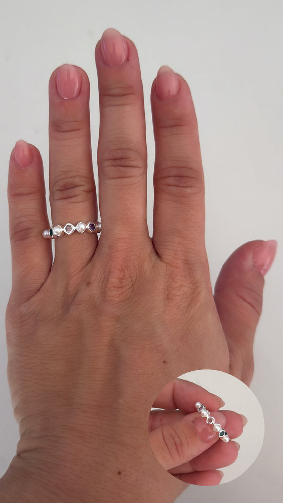 Anillo Acero Blanco . Beatrice