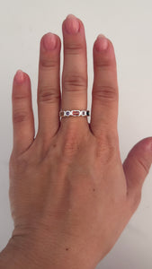 Anillo Acero Blanco . Bianca