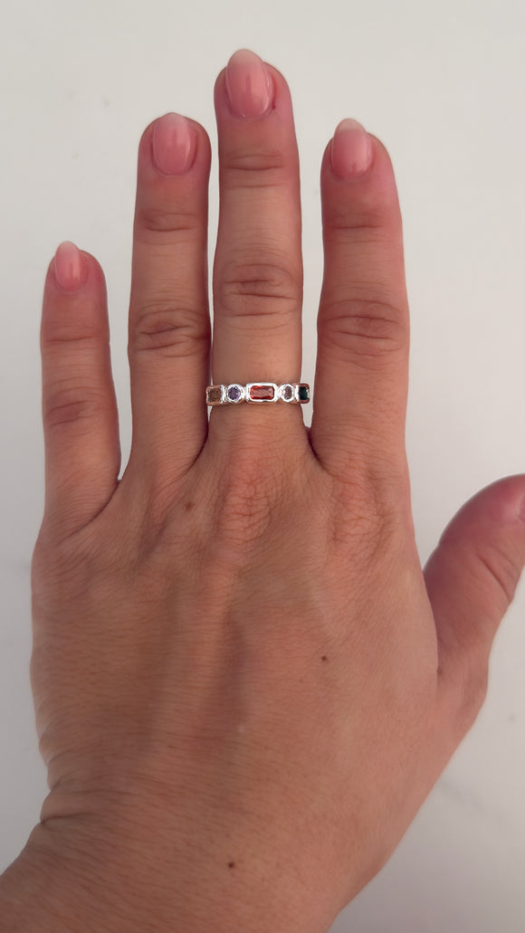 Anillo Acero Blanco . Bianca