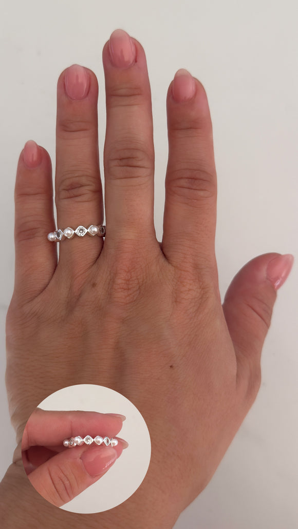 Anillo Acero Blanco . Carla
