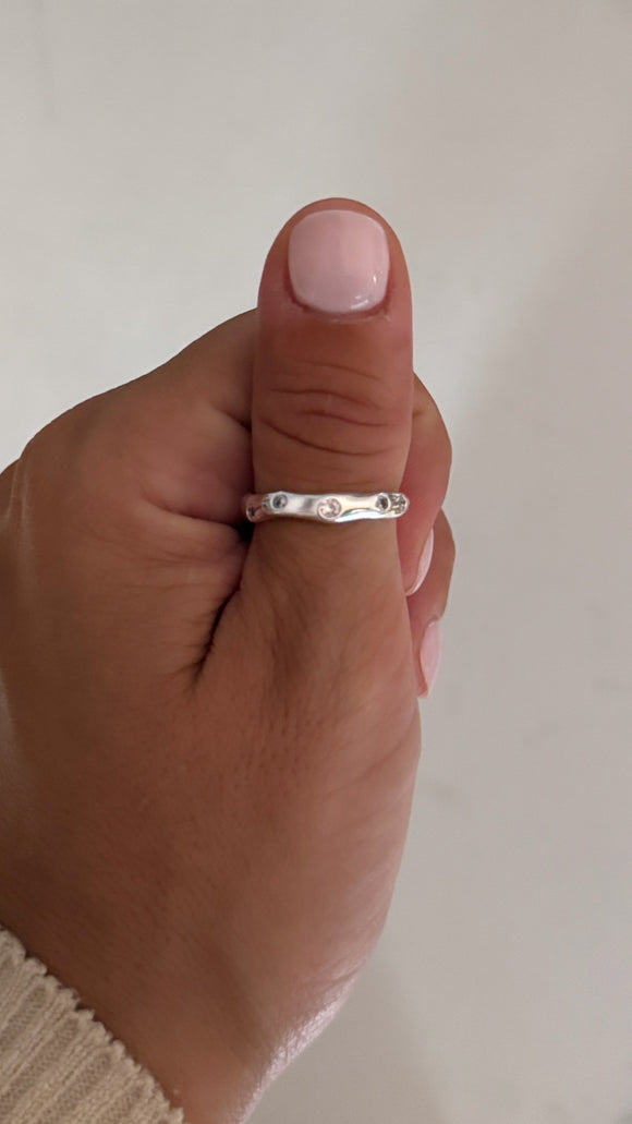 Anillo Acero Blanco . Cinzia
