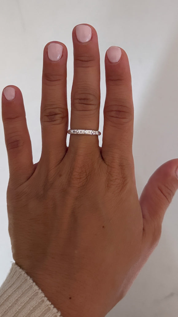 Anillo Acero Blanco . Debora