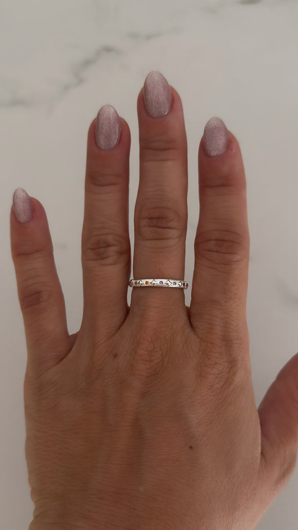 Anillo Acero Blanco . Enrica