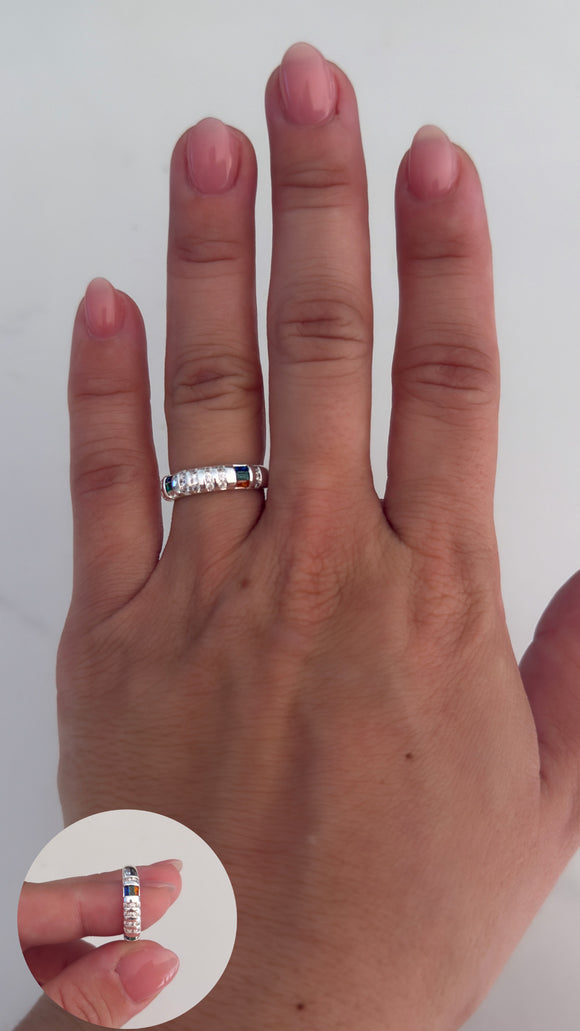 Anillo Acero Blanco . Caterina