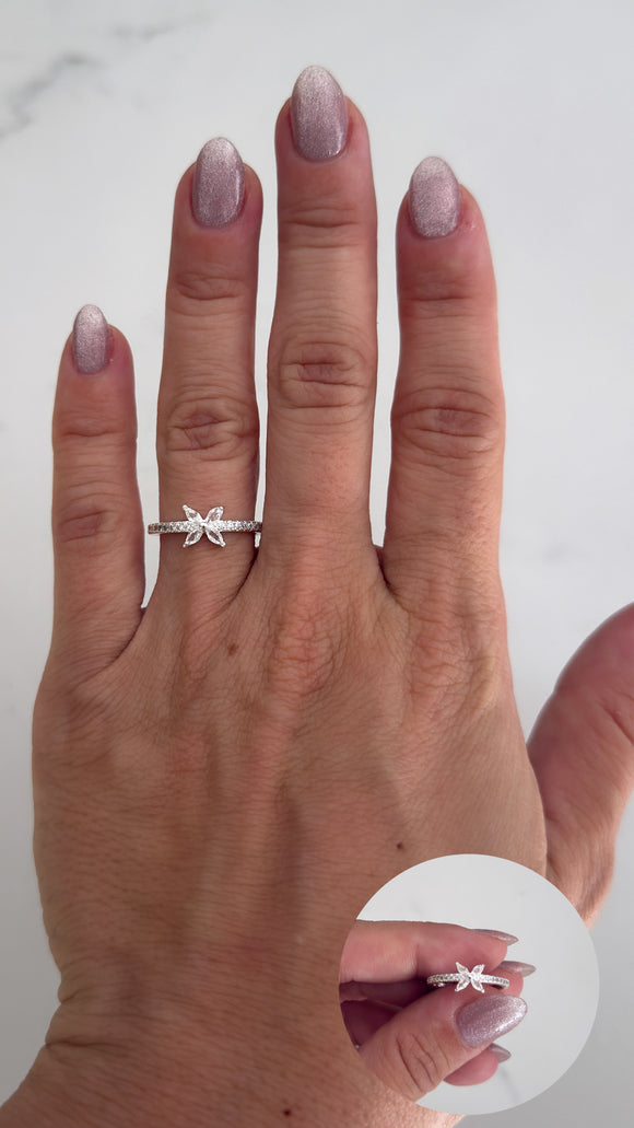 Anillo Acero Blanco . Clementina
