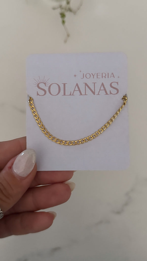 Cadena Acero Dorado . Paz