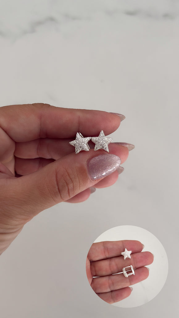 Aros Acero Blanco . Caterina