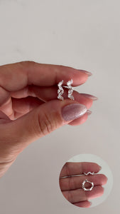 Aros Acero Blanco . Cecilia