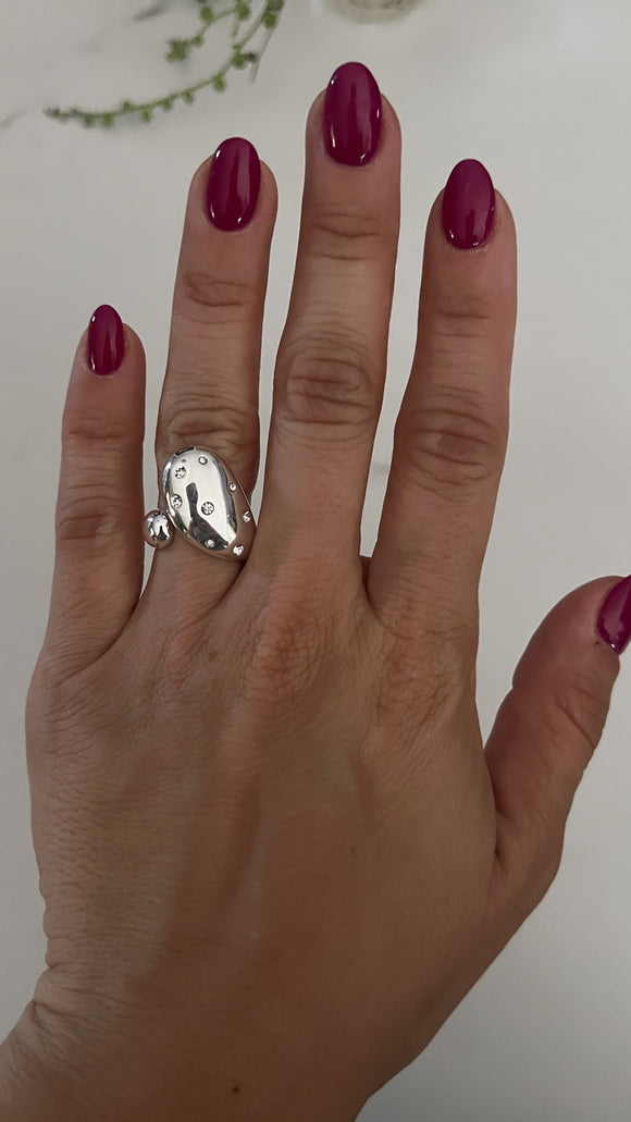 Anillo Acero Blanco . Altea