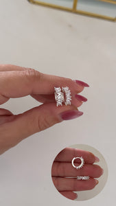Aros Acero Blanco . Antonella