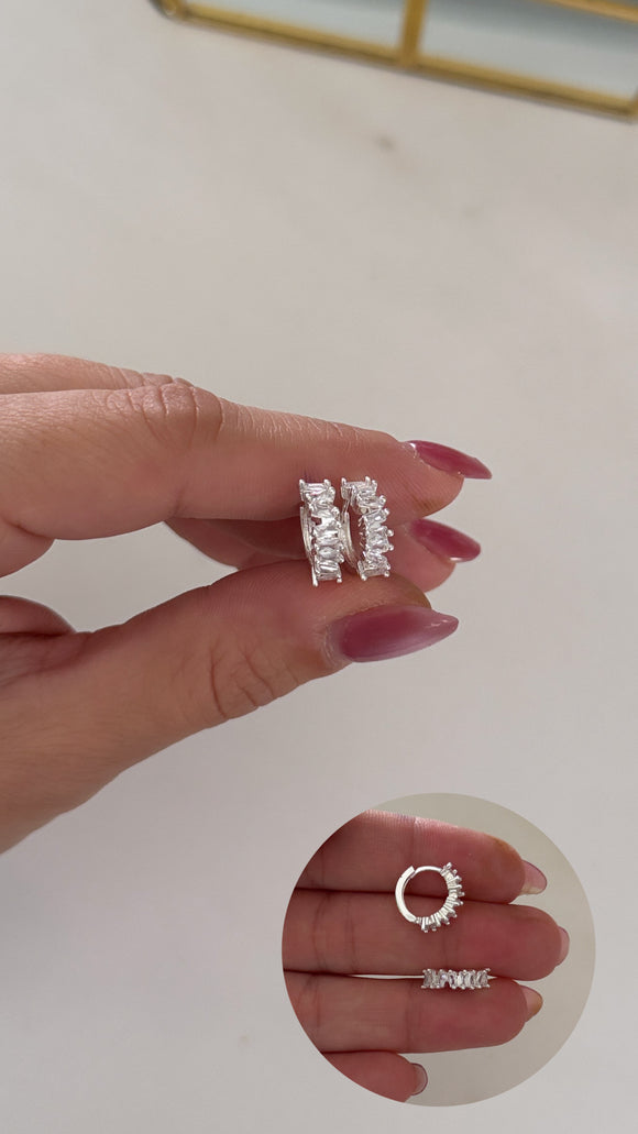 Aros Acero Blanco . Antonella