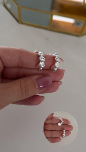 Aros Acero Blanco . Elena