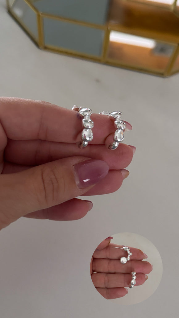 Aros Acero Blanco . Elena