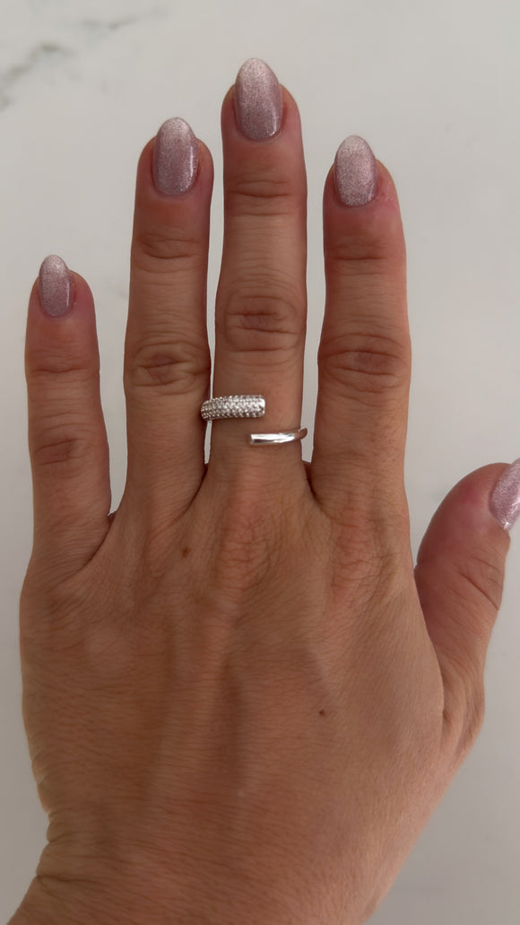 Anillo Acero Blanco . Fiorenza