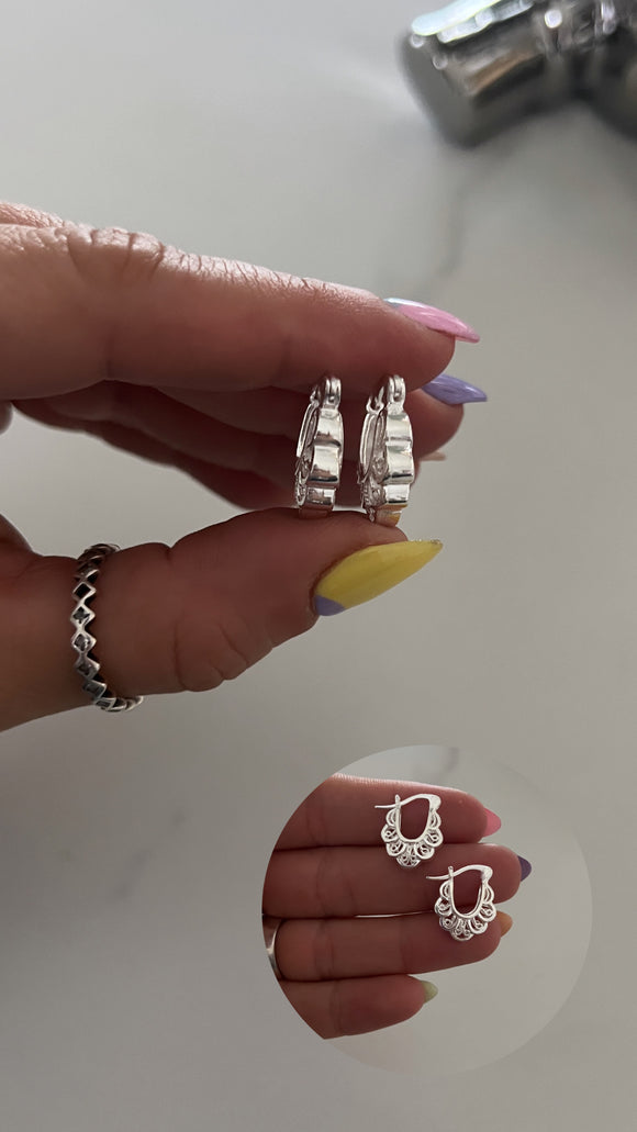 Aros Plata 925 . Malia