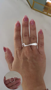 Anillo Acero Blanco . Valentina