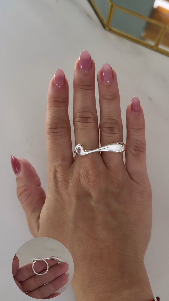Anillo Acero Blanco . Valentina
