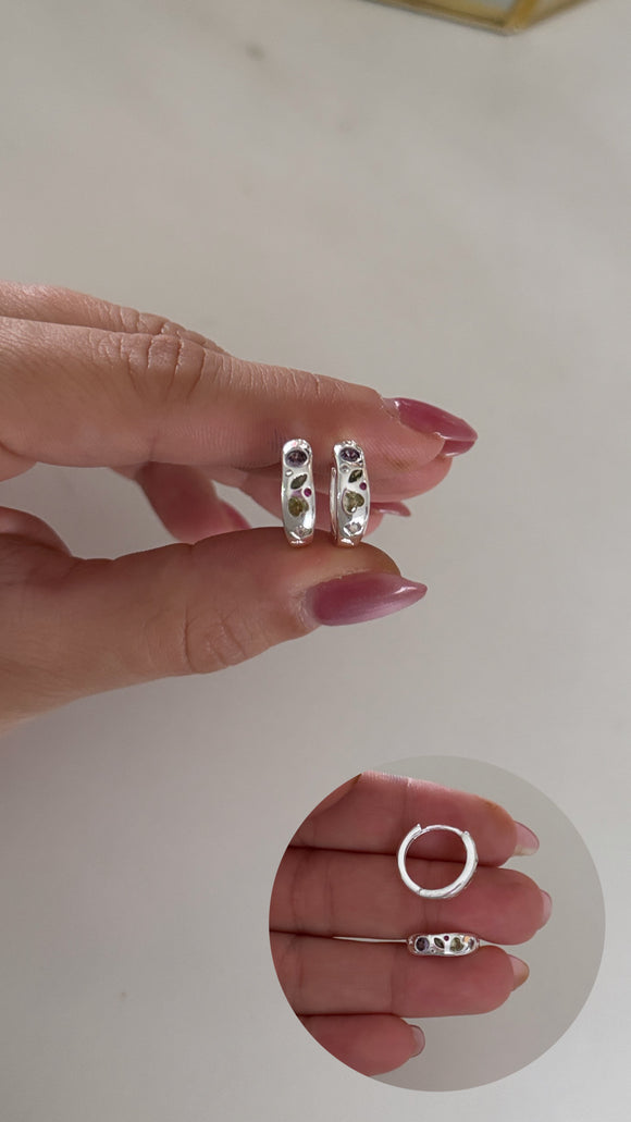 Aros Acero Blanco . Zoe
