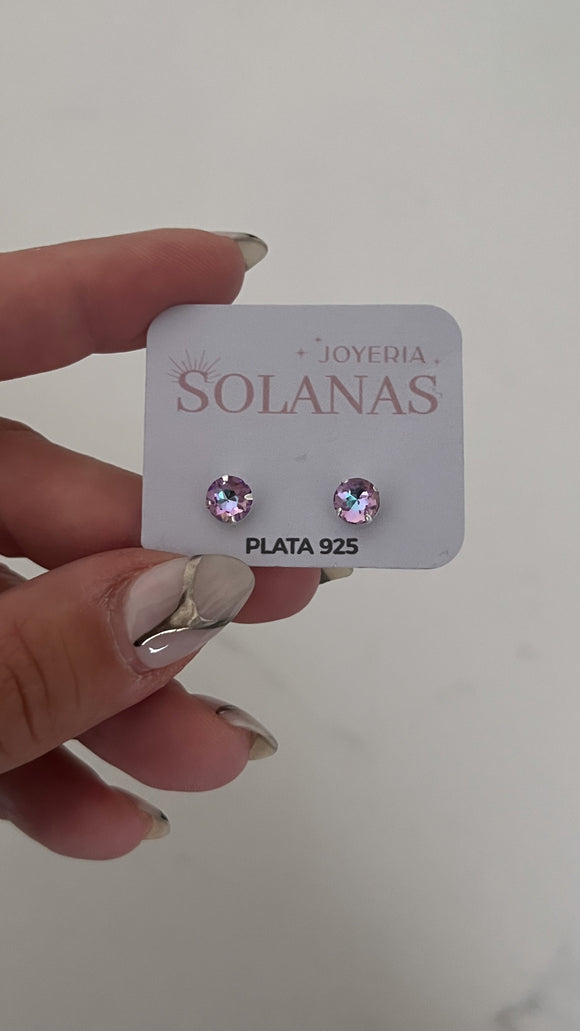 Aros Plata 925 . Ariadna Lila