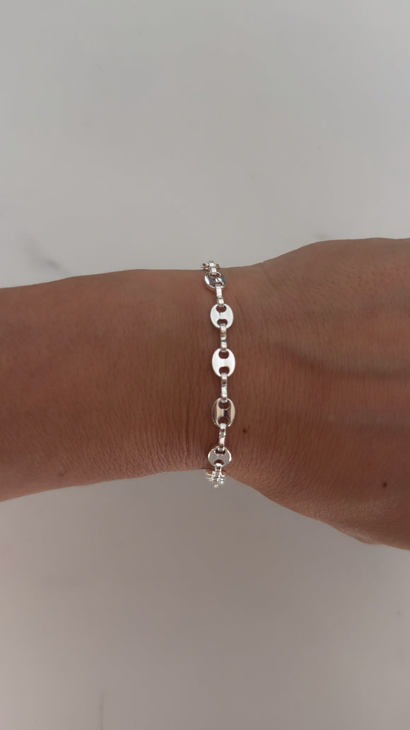 Pulsera Acero Blanco . Federica