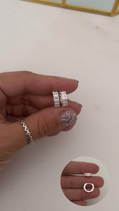 Aros Acero Blanco . Mithra